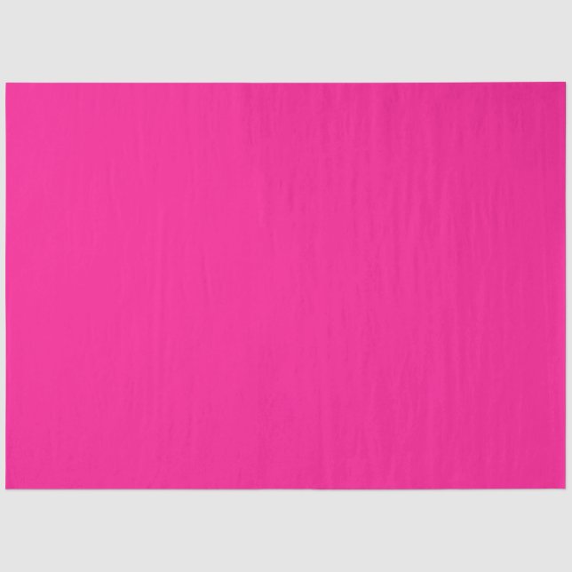 Simple Modern Neon Fluorescent Pink Tissue Paper (Front)