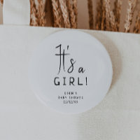 Simple Modern Neutral Baby Shower It's a Girl