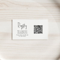 Simple Modern Neutral Baby Shower Registry QR Code