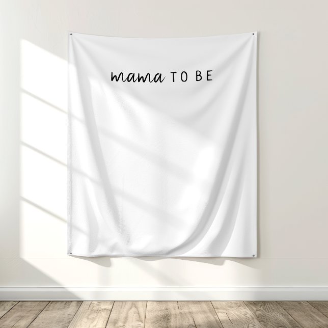 Simple Modern Neutral Mama To Be Backdrop Tapestry (Creator Uploaded)