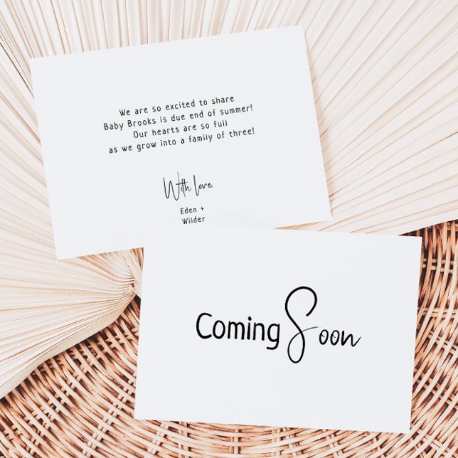 Simple Modern Neutral Pregnancy Announcement (Creator Uploaded)