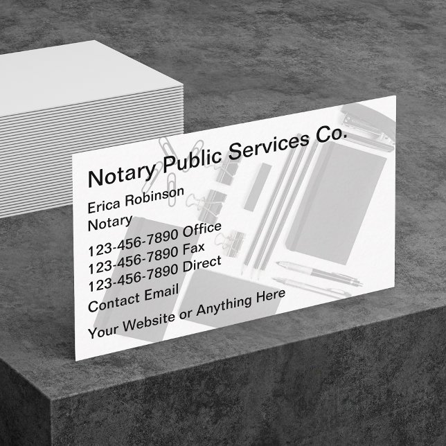 Simple Modern Notary Public Business Cards (Creator Uploaded)