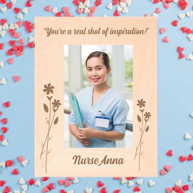 Simple Modern Nurse Appreciation Valentines Gift Etched Frames (Creator Uploaded)