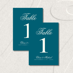 Simple Modern Old Money Wedding Table Number