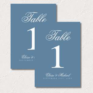 Simple Modern Old Money Wedding Table Number
