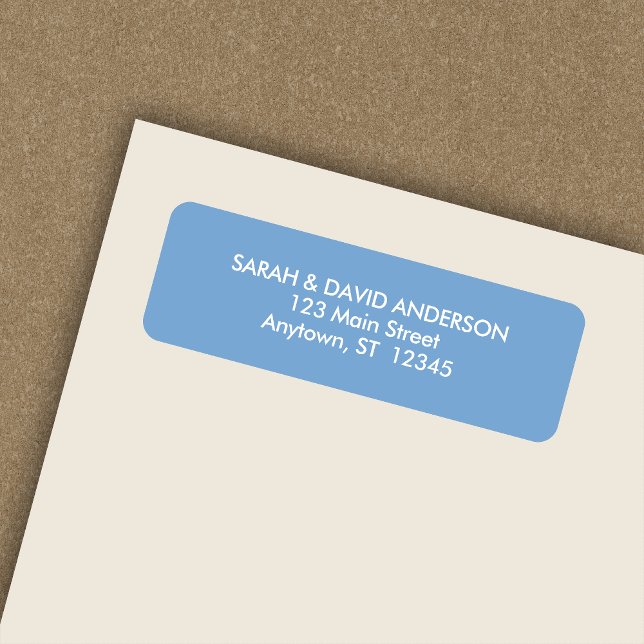 Simple Modern Pastel Blue Return Address Label (Creator Uploaded)