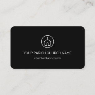 Simple Modern Pastor Religious Church Business Card
