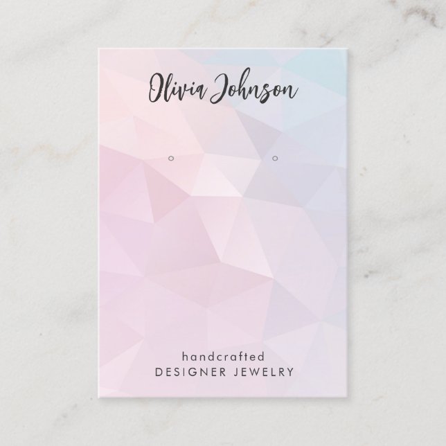 Simple Modern Pattern Jewellery Earring Display  Business Card (Front)