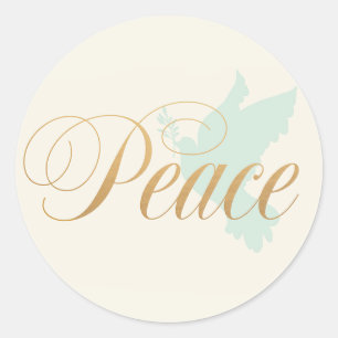 Simple Modern Peace Dove Holiday Classic Round Sticker