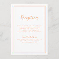 Simple Modern Peach Wedding Reception Traditional