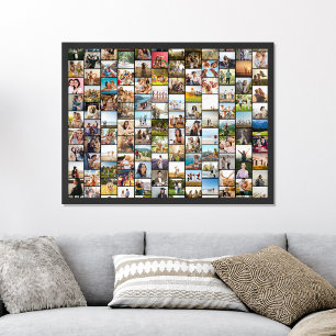 Simple Modern Personalised 108 Photo Collage Poster