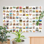 Simple Modern Personalised 96 Photo Collage Canvas Print<br><div class="desc">Create your own personalised photo collage poster featuring 96 of your favourite pictures.</div>