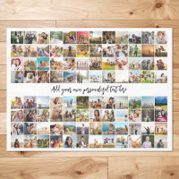 Simple Modern Personalised 96 Photo Collage