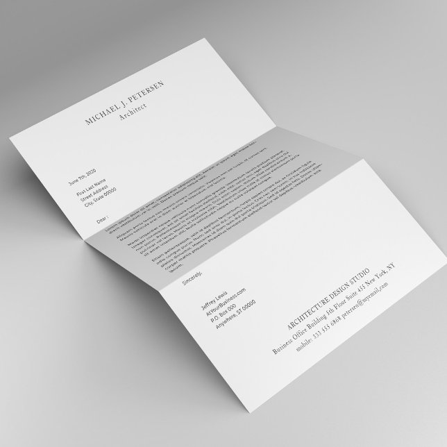 Simple modern personalised black and white custom letterhead (Creator Uploaded)
