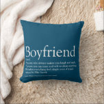 Simple Modern Personalised Boyfriend Definition Cushion<br><div class="desc">Personalise for your boyfriend to create a unique valentine,  Christmas or birthday gift. A perfect way to show him how amazing he is every day. Designed by Thisisnotme©</div>