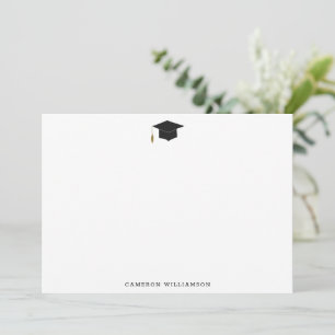 Simple Modern Personalised Name Graduation Thank You Card