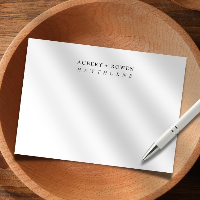 Simple Modern Personalised Names Couple Wedding Card (Creator Uploaded)