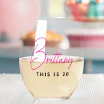 Simple Modern Personalised This is 30 Stemless Wine Glass<br><div class="desc">Looking for a chic, trendy, yet simple gift for the birthday girl? These modern script This is 30 stemless wine glasses are a fun, yet practical gift that they can use anytime during this milestone year! All text, including title and script name, can be changed. You can change the title...</div>