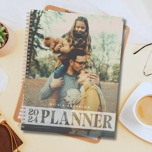 Simple Modern Personalized Photo   2024 Overlay  Planner