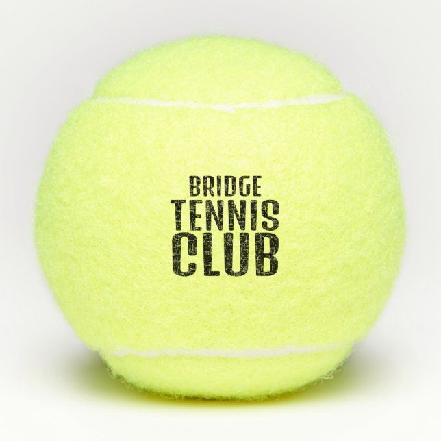 Simple & Modern, Personalized Pro Tennis Club Balls (Front)