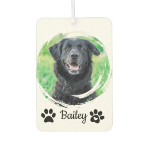 Simple Modern Pet Photo Name Car Air Freshener