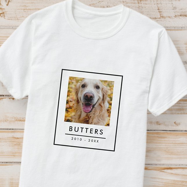 Simple Modern Pet Remembrance Memorial Photo T-Shirt (Creator Uploaded)