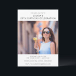 Simple Modern Photo 50th Birthday Party Invitation<br><div class="desc">Simple Modern Photo 50th Birthday Party Invitation</div>