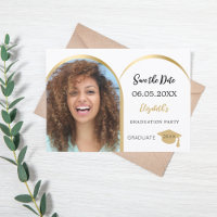 Simple modern photo arch gold Graduation Party
