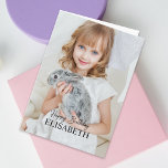 Simple Modern Photo Birthday Greeting Card<br><div class="desc">Introducing our personalised birthday greeting card, a thoughtful way to celebrate the special day of a cherished friend or family member. This unique card allows you to include a photo of the celebrant. As they open the card, they'll be greeted with a heartfelt message that adds an extra layer of...</div>