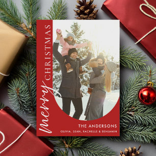 Simple Modern Photo Christmas Holiday Card