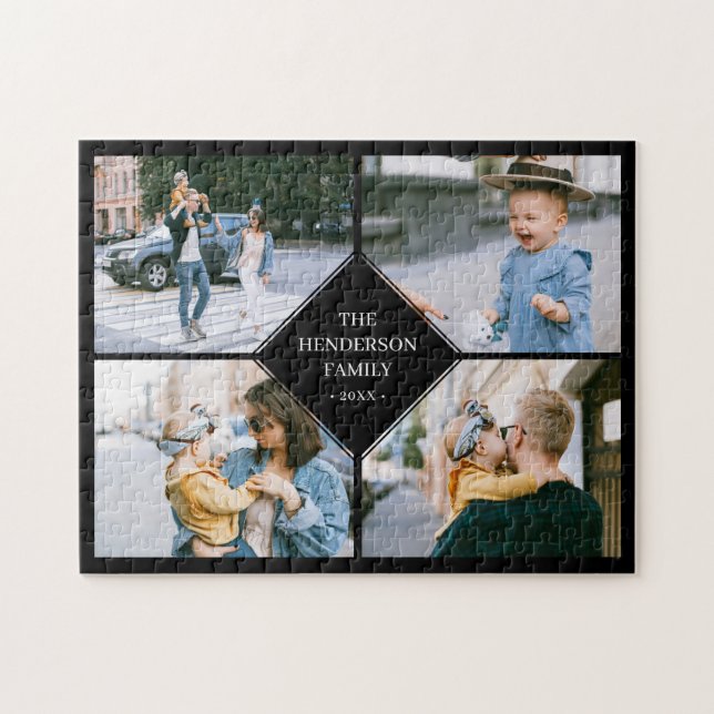 Simple Modern Photo Collage Jigsaw Puzzle (Horizontal)