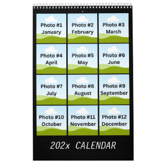 Simple Modern Photo Collage Minimalist Custom 2025 Calendar