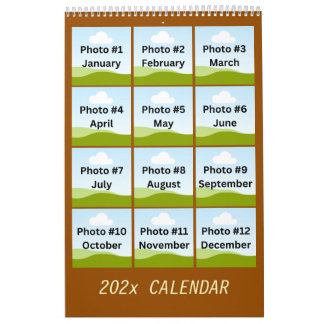 Simple Modern Photo Collage Minimalist Custom Calendar