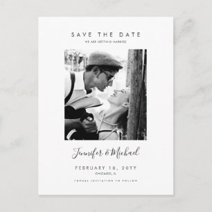 Simple Modern Photo design Save the Date Postcard