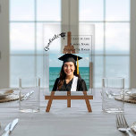 Simple modern photo Graduate Acrylic Sign<br><div class="desc">Celebrate your graduate with a timeless keepsake they will treasure for years to come. This elegant acrylic photo plaque features a clean modern layout, customizable graduation details, and space for a favorite senior portrait. Perfect as a display piece at the graduation party — and even more meaningful afterward as a...</div>