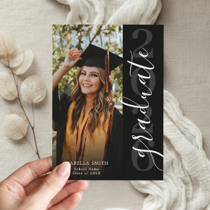 Simple Modern Photo Graduation Announcement