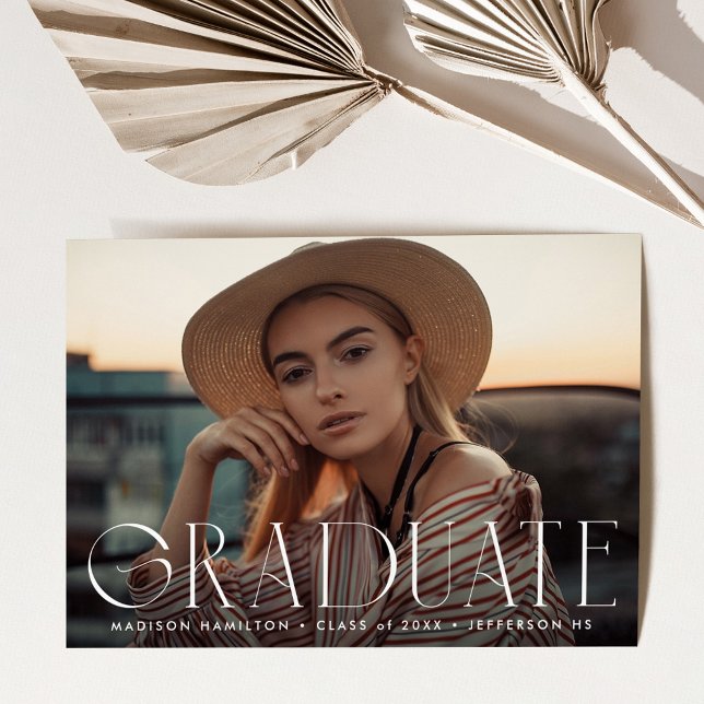 Simple Modern Photo Graduation Announcement (Creator Uploaded)