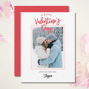 Simple Modern Photo Happy Valentine's Day Card