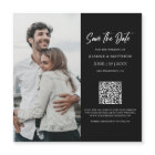Simple Modern Photo QR Code Save The Date Magnet