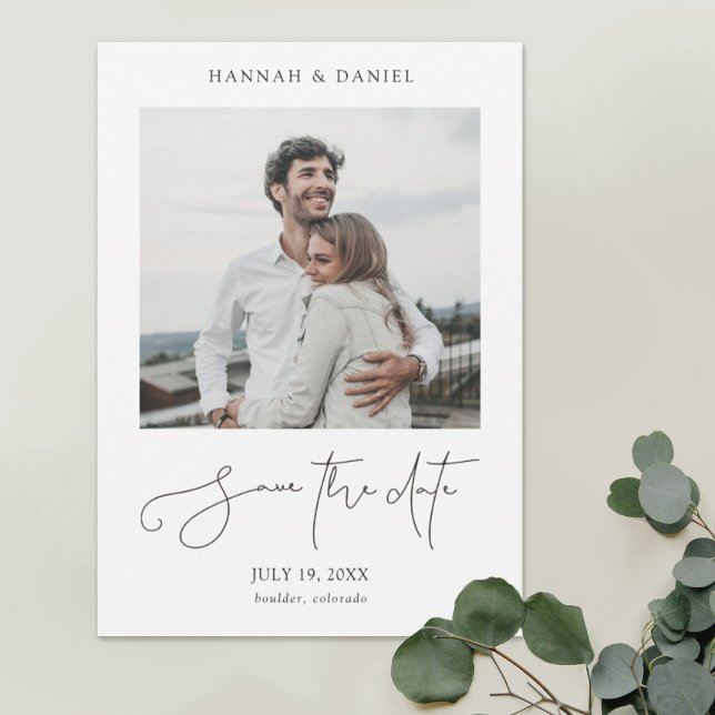 Simple Modern Photo Save the Date Invite Template (Creator Uploaded)