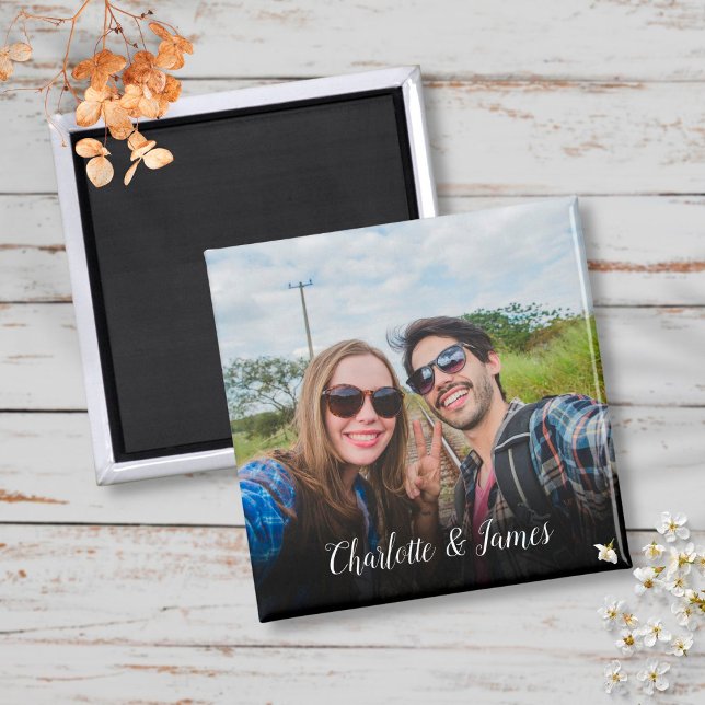 Simple Modern Photo Script Name Magnet (Creator Uploaded)