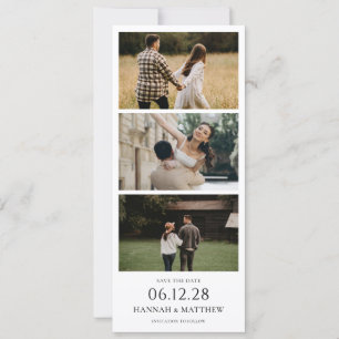 Simple Modern Photo Strip Wedding Save the Date