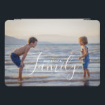 Simple Modern Photo Template Custom Family Name iPad Pro Cover<br><div class="desc">Simple Modern Photo Template Custom Family Name iPad Cover features your favourite photo with your personalised family name. Makes a fantastic gift for Christmas,  birthday,  anniversary,  Mother's Day,  Father's Day,  Grandparents Day and more. Personalise by editing the text in the text box provided. Designed by ©Evco Studio www.zazzle.com/store/evcostudio</div>