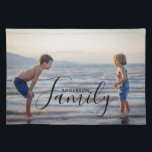 Simple Modern Photo Template Custom Family Name Placemat<br><div class="desc">Simple Modern Photo Template Custom Family Name Table Placemats features your favourite photo with your personalised family name. Makes a fantastic gift for Christmas,  birthday,  anniversary,  Mother's Day,  Father's Day,  Grandparents Day and more. Personalise by editing the text in the text box provided. Designed by ©Evco Studio www.zazzle.com/store/evcostudio</div>