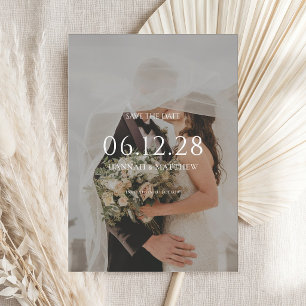 Simple Modern Photo Wedding Save the Date