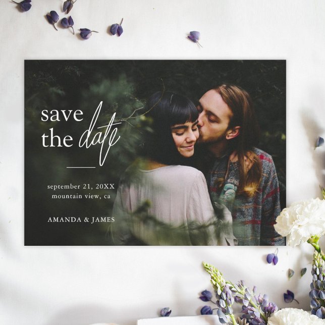 Simple Modern Photo Wedding  Save The Date (Creator Uploaded)