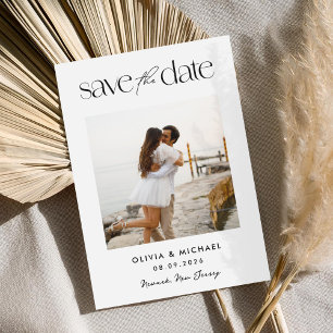 Simple Modern Photo Wedding Save The Date