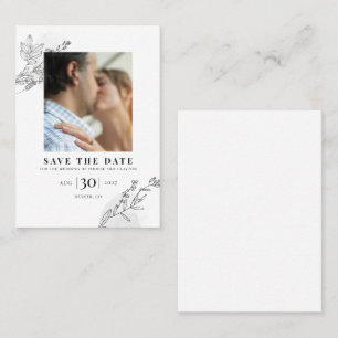 Simple Modern Photo Wedding Save the Date Card