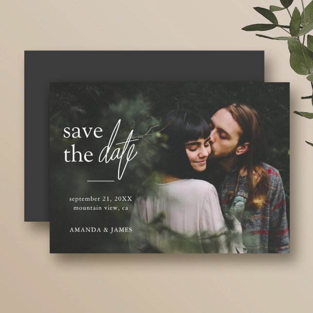 Simple Modern Photo Wedding Save the Date Magnetic Invitation (Creator Uploaded)
