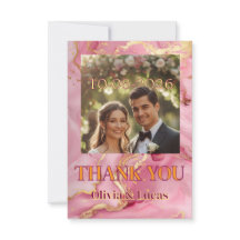 Simple Modern Photo Wedding Thank You 2026